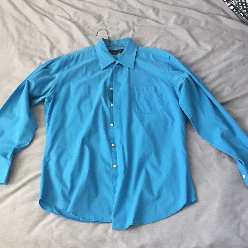 Blue Men’s Dress Shirt Alexander Julian